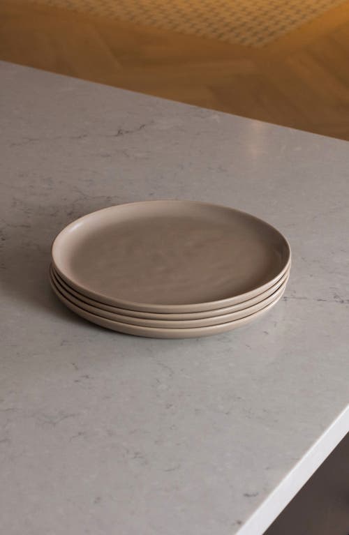 Shop Fable The Set Of 4 Salad Plates In Desert Taupe