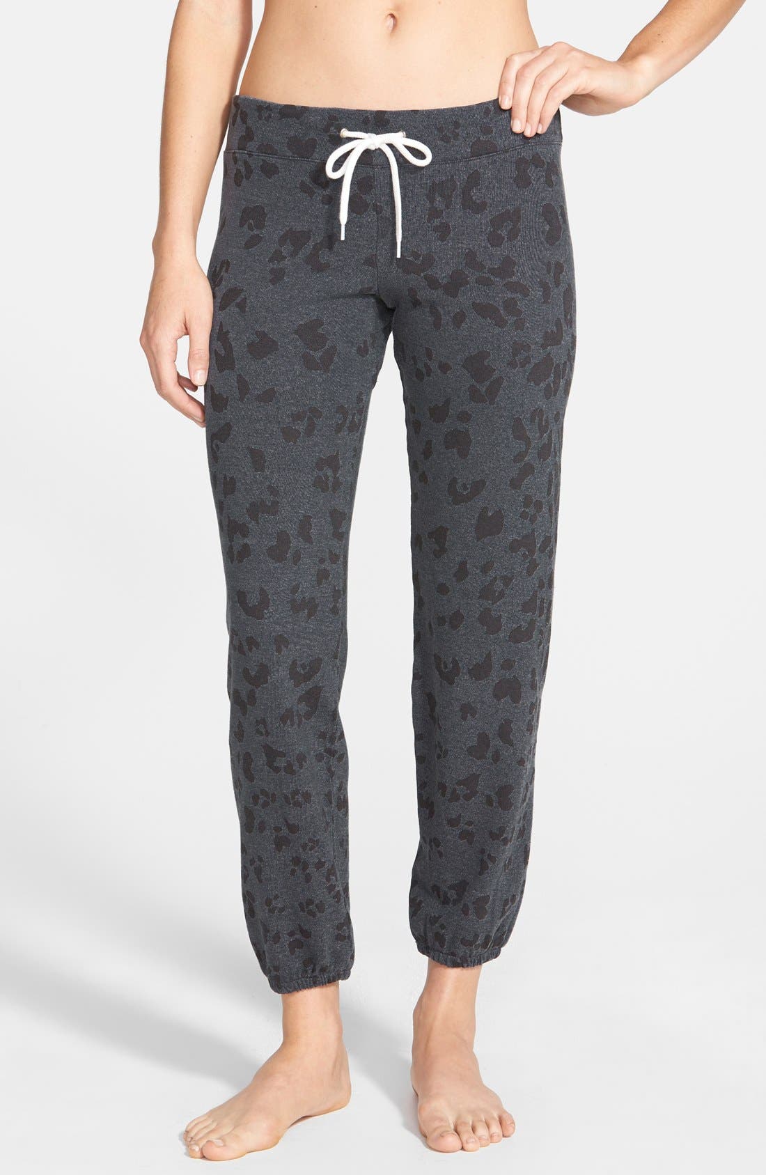 monrow leopard sweatpants