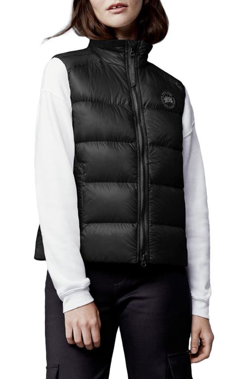 Canada Goose Cypress Water Resistant & Wind Resistant 750 Fill Power Down Recycled Nylon Packable Vest in Black