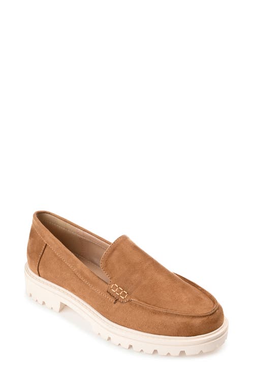 Shop Journee Collection Ericka Lug Sole Platform Loafer In Tan