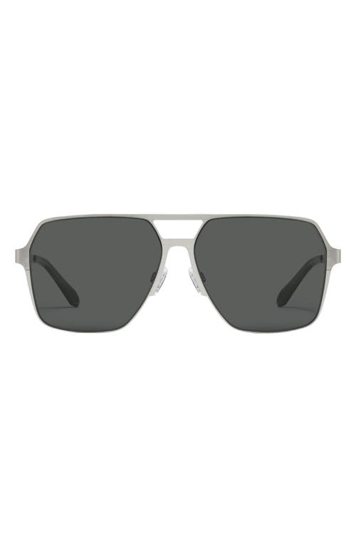 Backstage Pass 52mm Aviator Sunglasses in Silver /Smoke Polarized