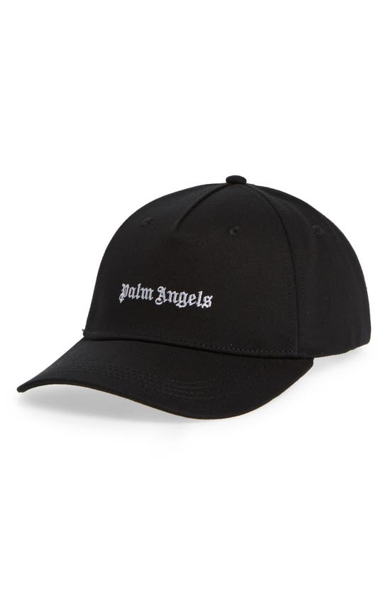 Shop Palm Angels Embroidered Classic Logo Baseball Cap In Black Off White