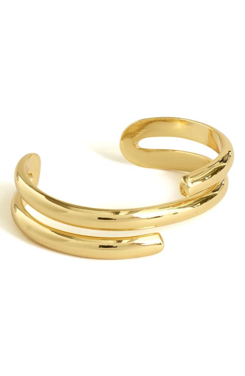 Tube Cuff Bracelet in Pale Gold