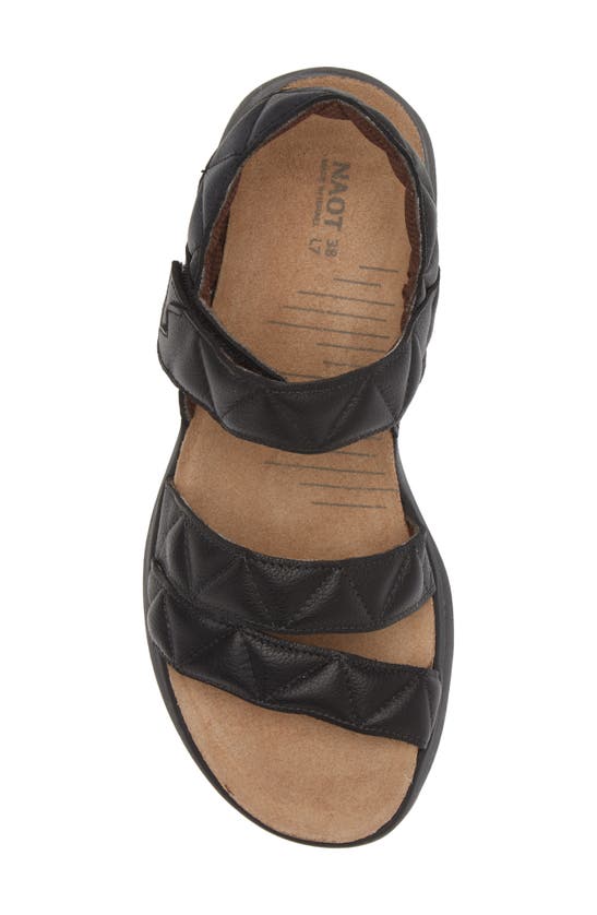 Naot Kayla Sport Wedge Sandal In Soft Black Leather
