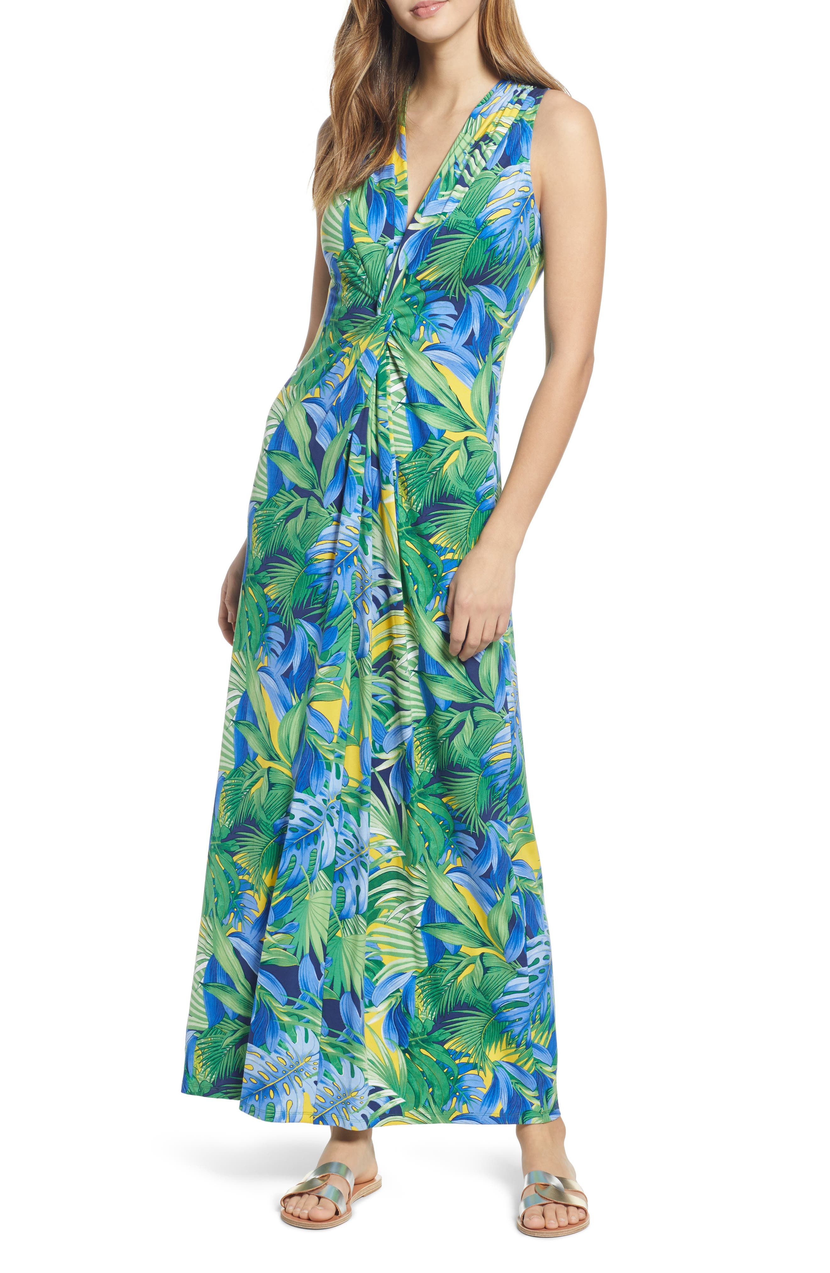 Sunlillies Printed Cover-up Maxi Dress 