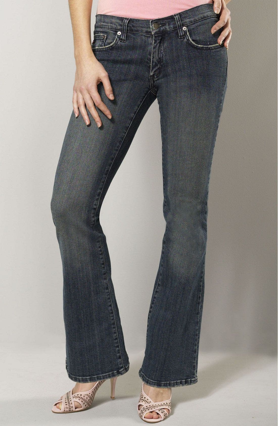 petite blue ripped skinny jeans