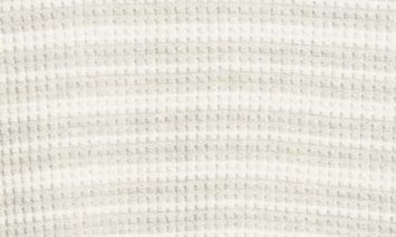 Shop Billy Reid Heirloom Stripe Cotton & Cashmere Waffle Stitch Crewneck Sweater In Silver Stripe
