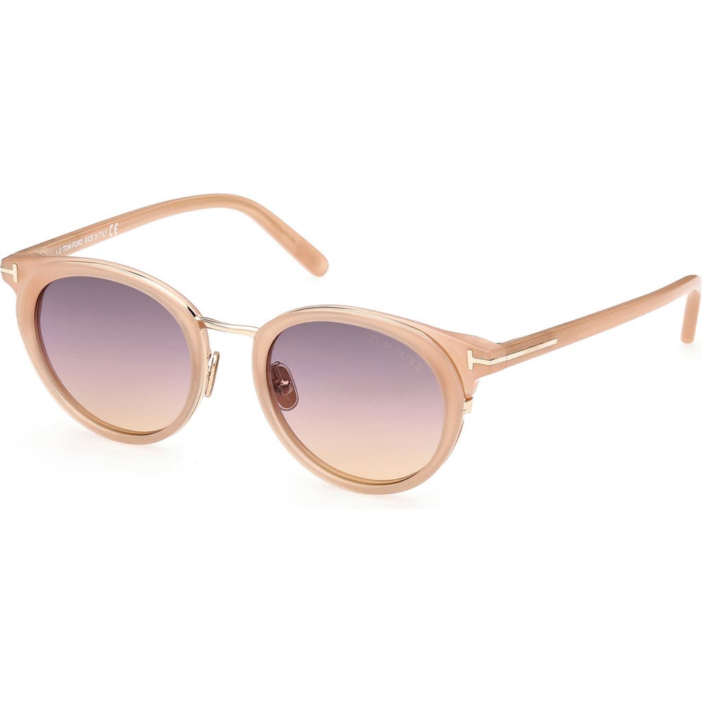 Tom Ford 48mm Round Sunglasses In Pink