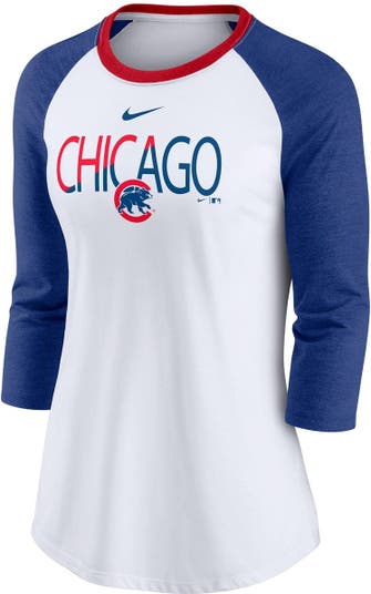 Lids Chicago Cubs Nike Women's City Connect Tri-Blend V-Neck T-Shirt -  White