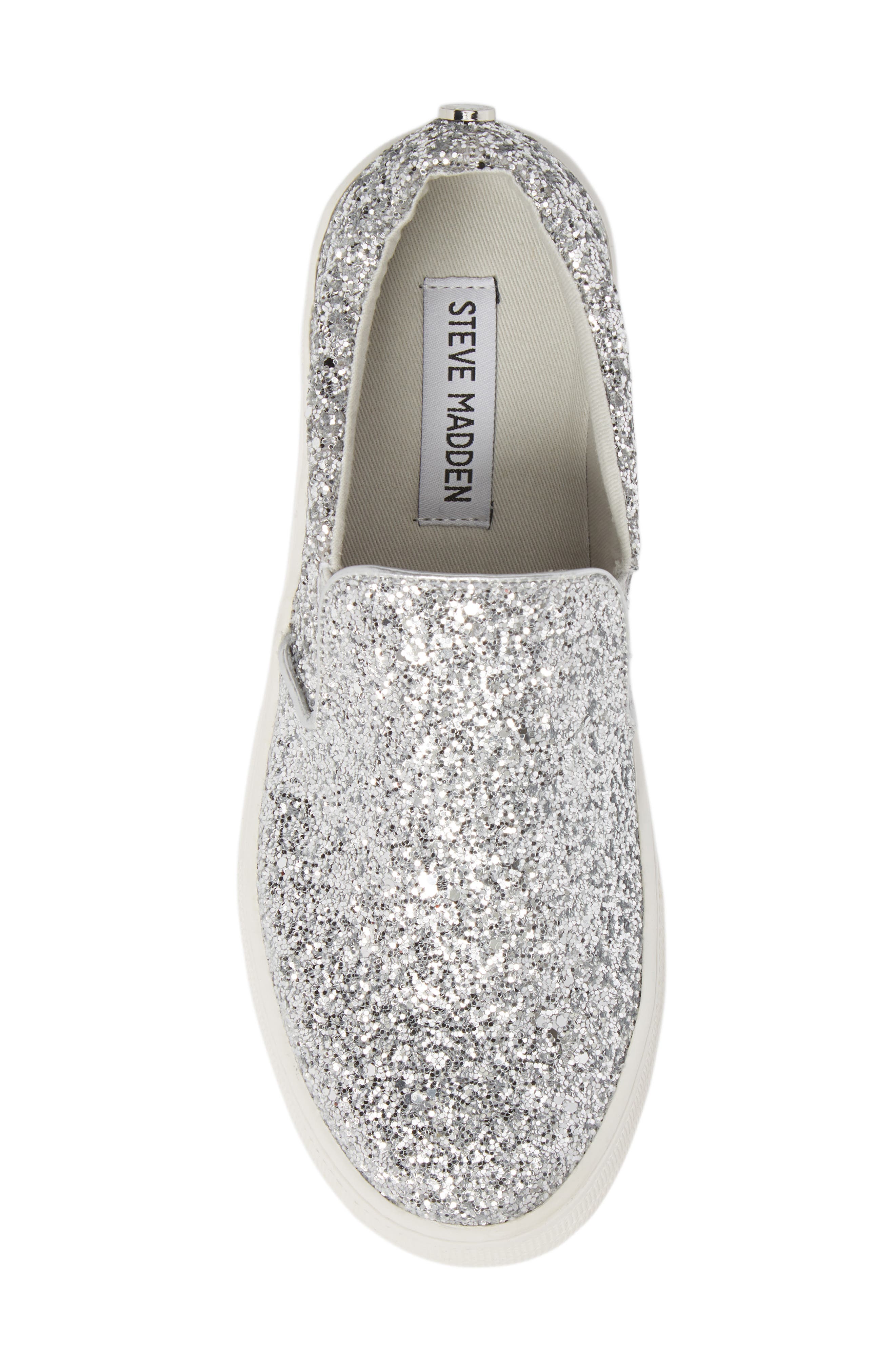 steve madden gills silver glitter