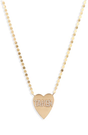 LANA LANA JEWELRY TAKEN HEART DIAMOND PENDANT NECKLACE