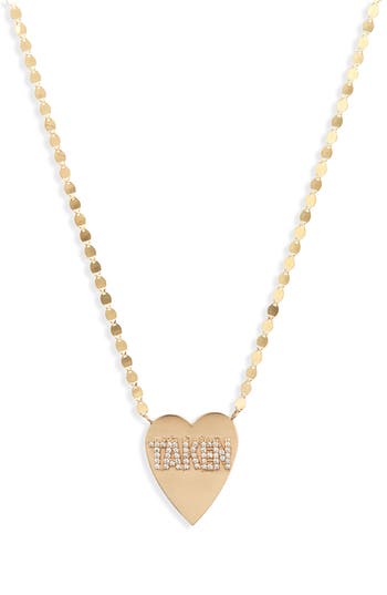 Shop Lana Jewelry Taken Heart Diamond Pendant Necklace In Yellow Gold/diamond