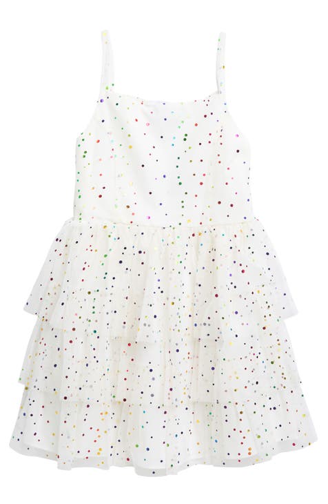 Kids' Foil Dot Tiered Dress (Big Kid)
