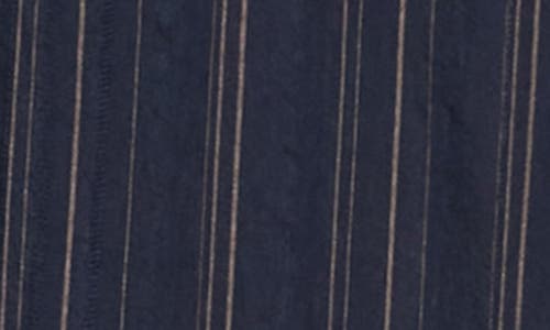 Vince Stripe Cap Sleeve Shirtdress In Coastal/sandshell