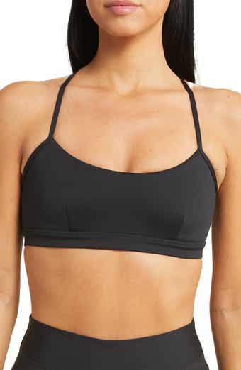 Alo Yoga womens Lavish sports bras, Black Glossy/Black, X-Small US at   Women's Clothing store