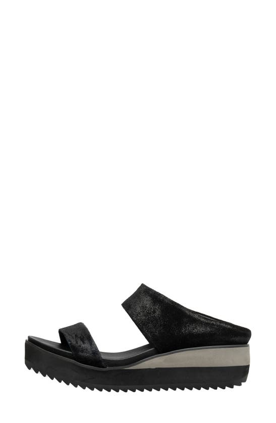 Shop Antelope Cascade Platform Wedge Sandal In Black Suede