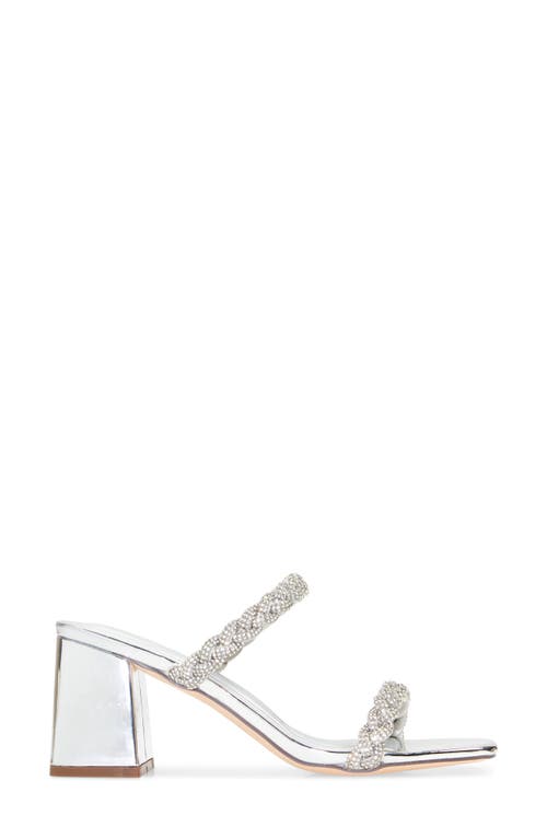 Shop Azalea Wang Yazmen Square Toe Sandal In Silver