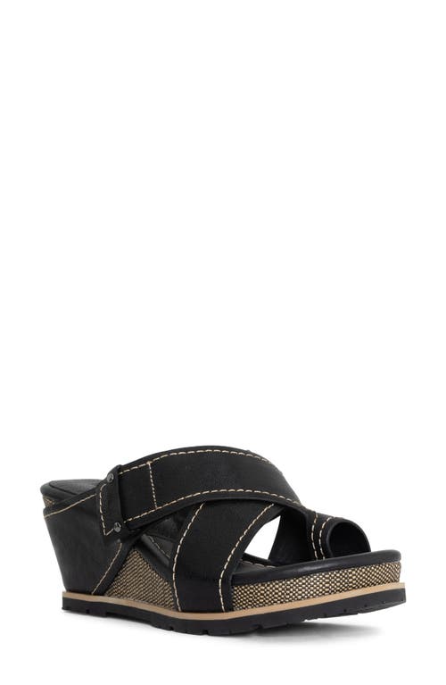 Donald Pliner Platform Wedge Sandal Black at Nordstrom,