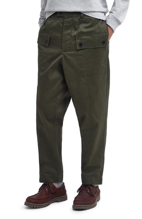 SIMONE ROCHA Belted cropped cotton-twill straight-leg cargo pants