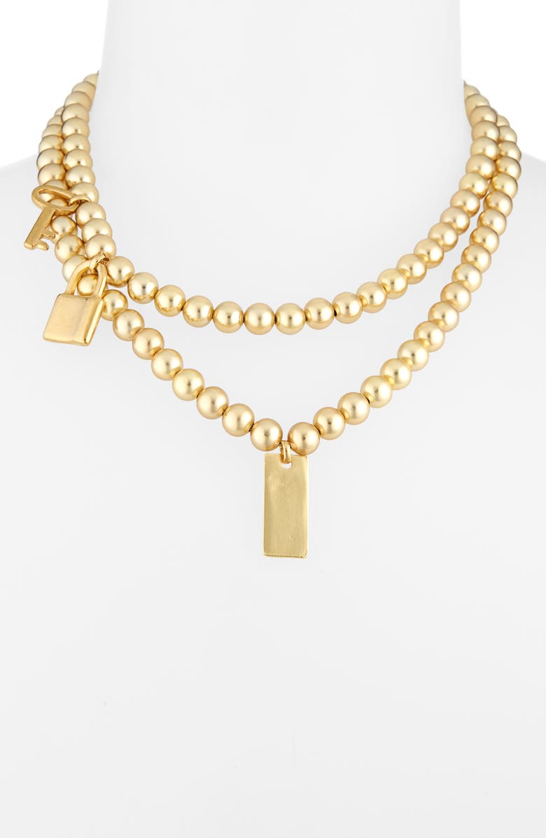 Karine Sultan Beaded Layered Necklace, Alternate, color,