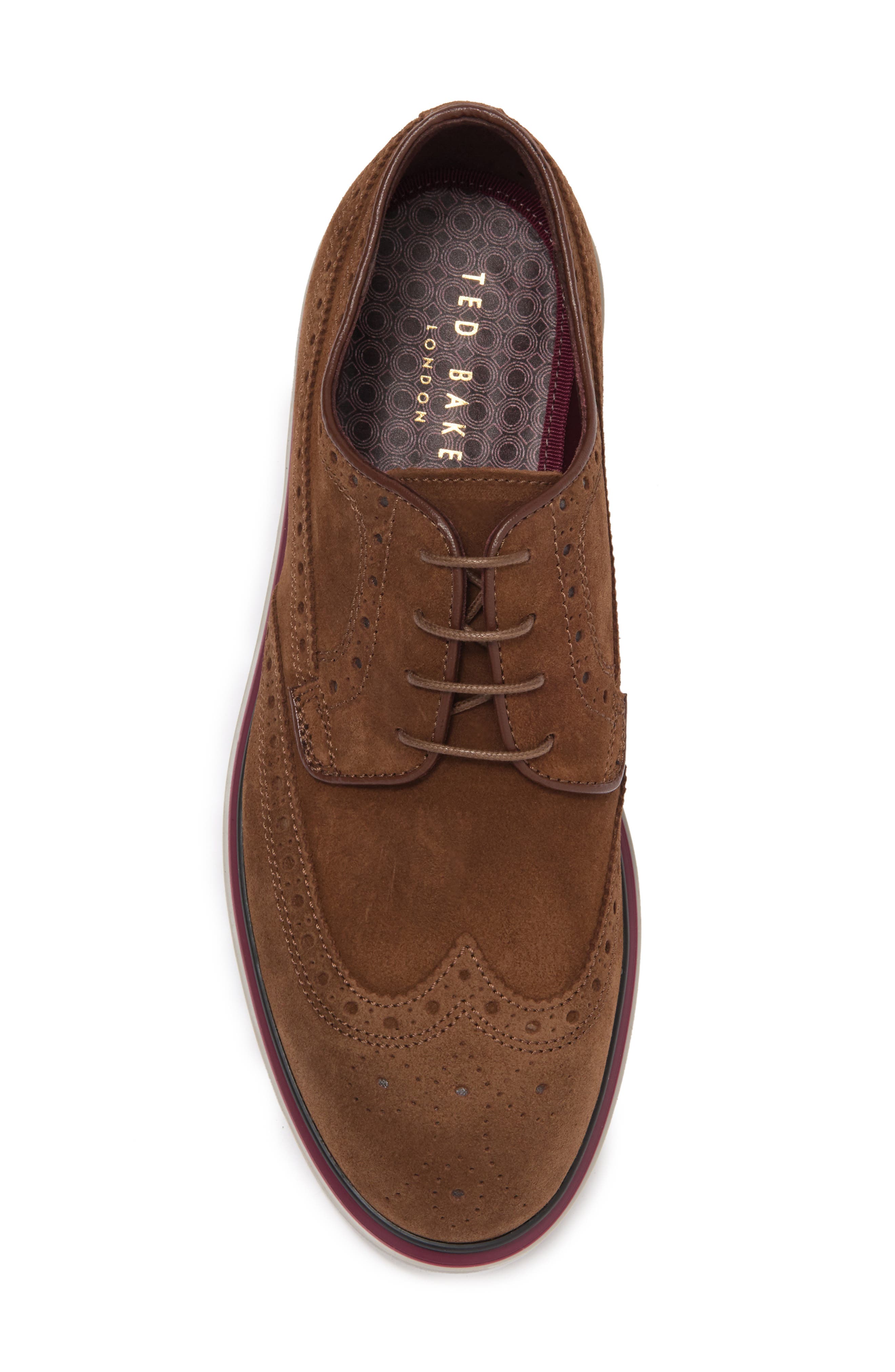 ted baker delani suede wingtip derby