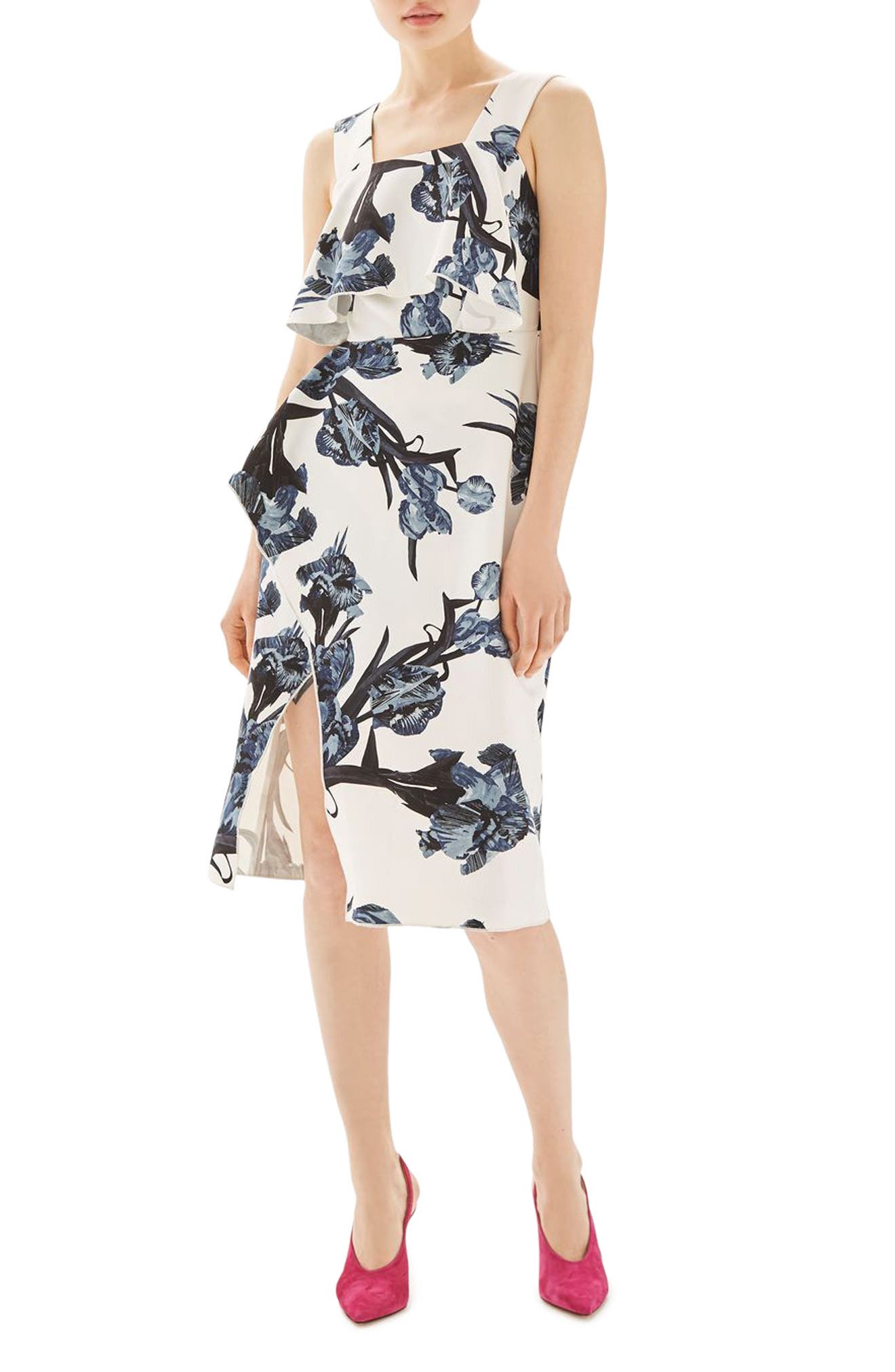 Floral Ruffle Midi Dress Nordstrom