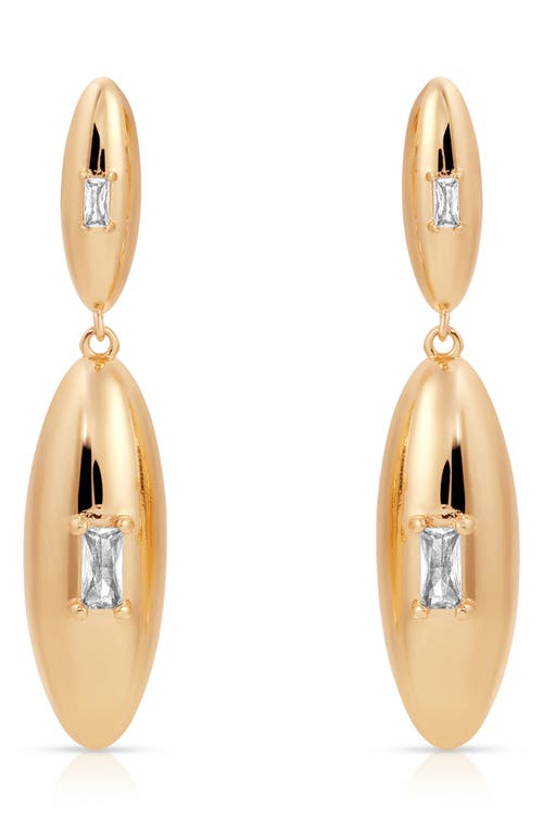 Shop Ettika Dome Double Drop Earrings In Gold