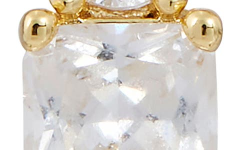 Savvy Cie Jewels 18k Yellow Gold Plated Birthstone Huggie Earrings In Yellow - April