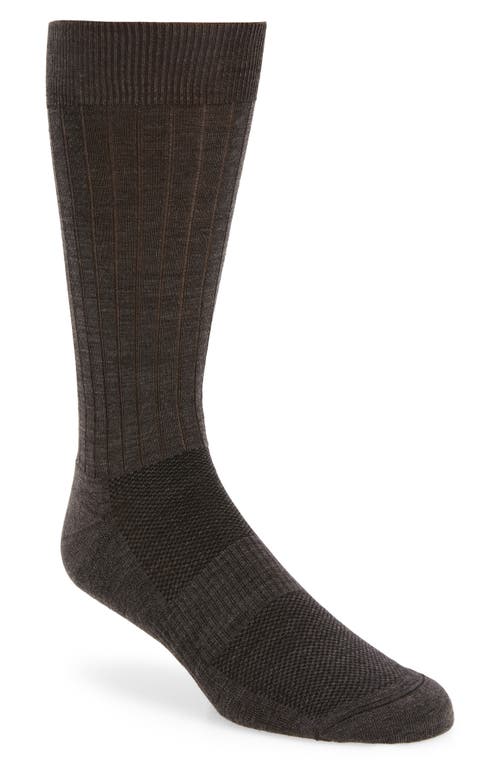 Pantherella Smithfield Wool Blend Dress Socks Dark Grey Mix at Nordstrom,