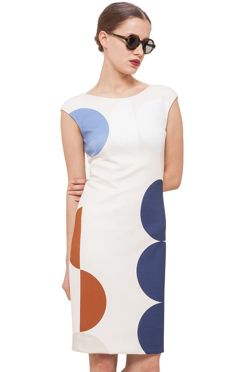 Akris punto Dot Print Jersey Sheath Dress | Nordstrom