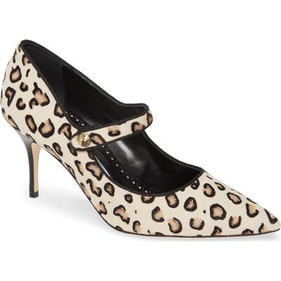 Manolo Blahnik Campari Leopard Print Pointy Toe Pump, Brown