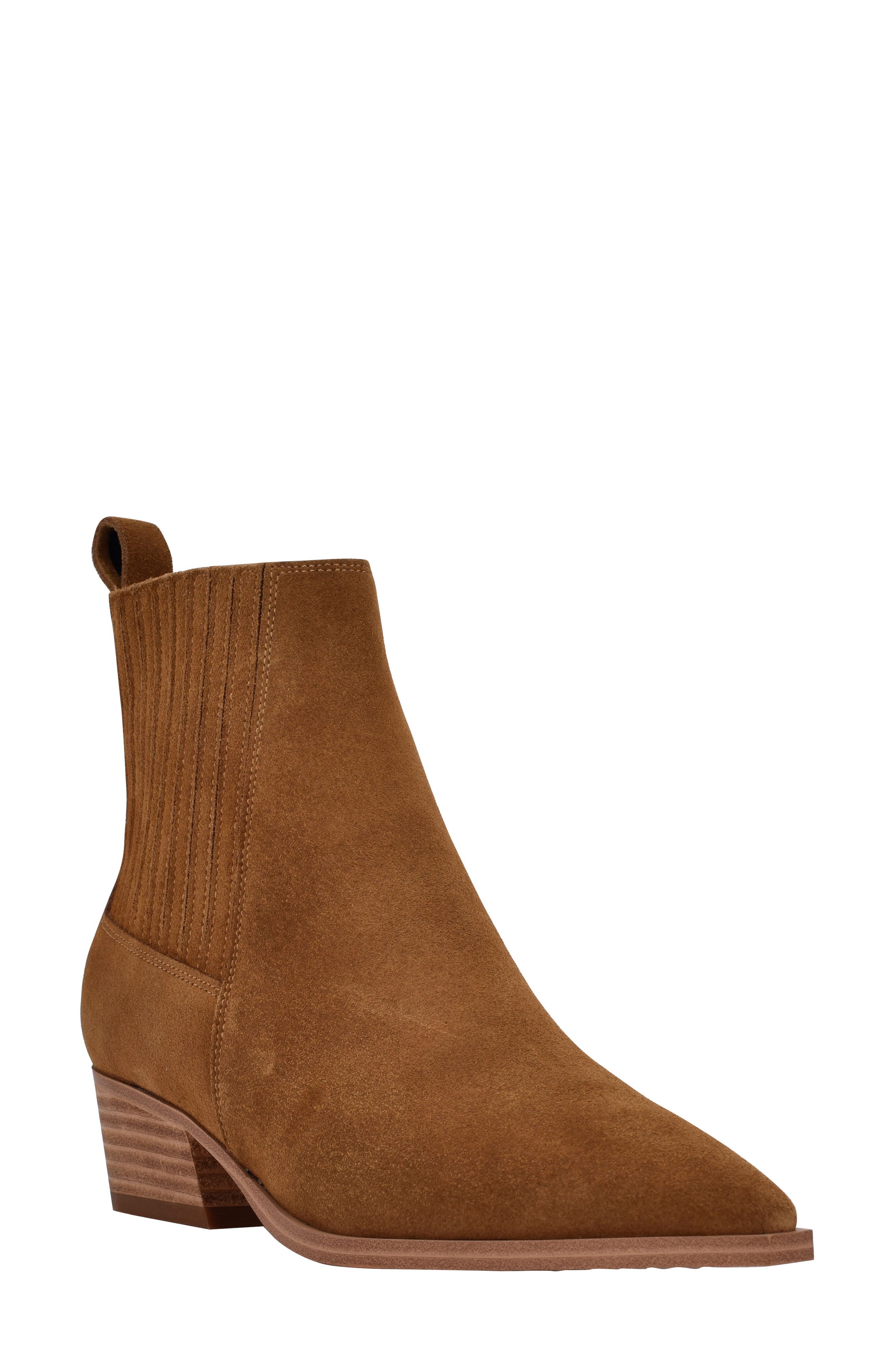 womens brown flat booties