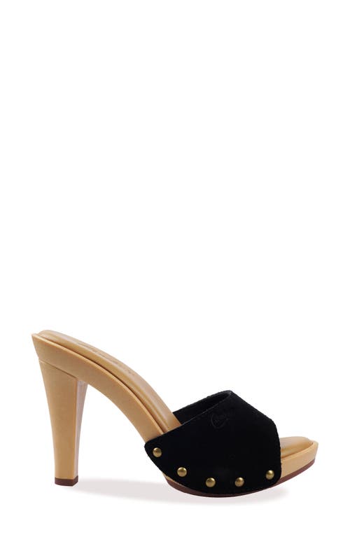 Shop Candies Candie's Antonellaomg Slide Sandal In Black Suede