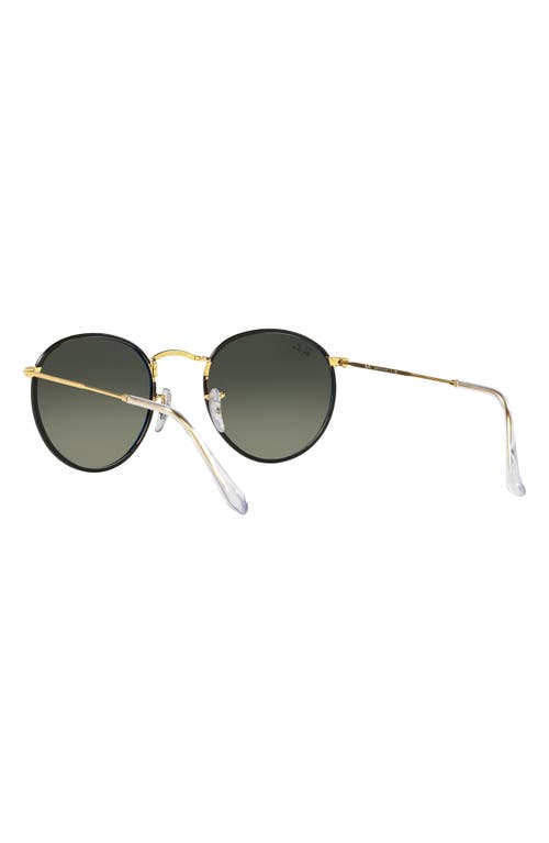 Shop Ray Ban Ray-ban Crystal Phantos 50mm Gradient Round Sunglasses In Black/gold/grey Gradient