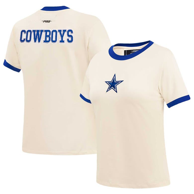 Shop Pro Standard Cream Dallas Cowboys Retro Classic Ringer T-shirt