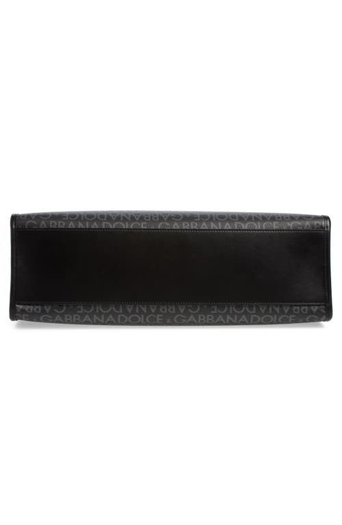 Dolce & Gabbana Dolce&gabbana Logo Jacquard Tote In 8b969 Nero/ Grigio
