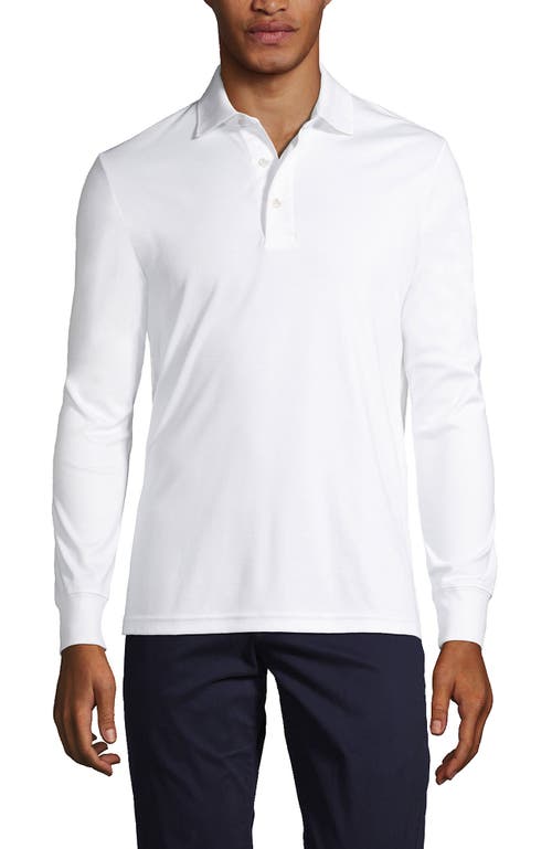 LANDS' END LANDS' END LONG SLEEVE COTTON SUPIMA POLO SHIRT 