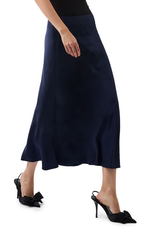 Shop French Connection Ennis Satin Skirt In Marine