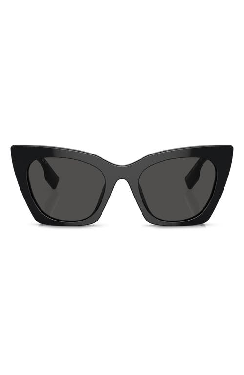 burberry 52mm Cat Eye Sunglasses in Black/Black at Nordstrom