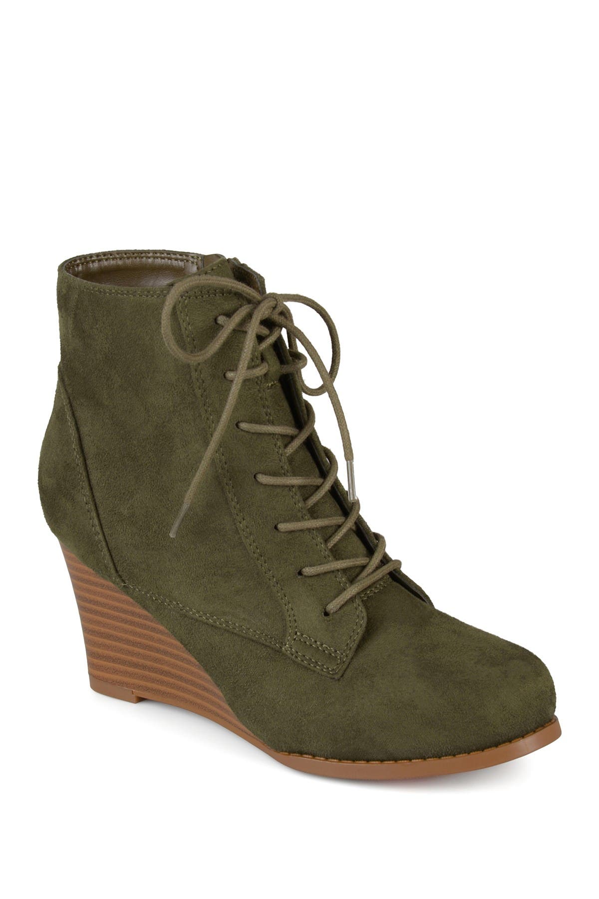 Magely Lace-Up Wedge Bootie 