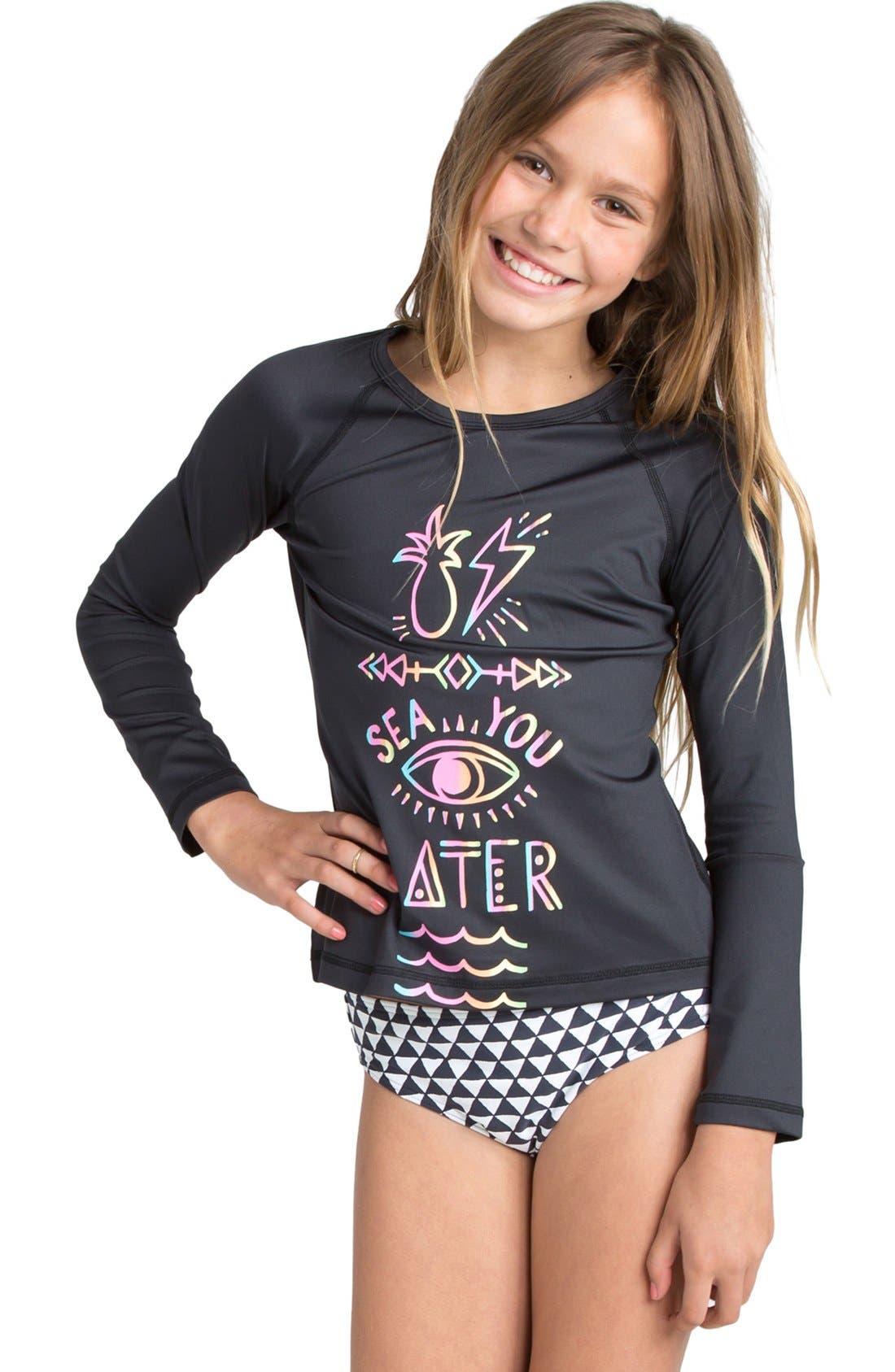 Billabong 'Mystical Madness' Long Sleeve Rashguard (Big Girls) Nordstrom
