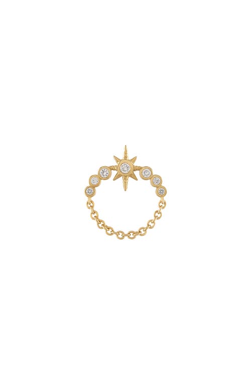 Diamond Orbit Stud Earrings in Yellow Gold/Diamond
