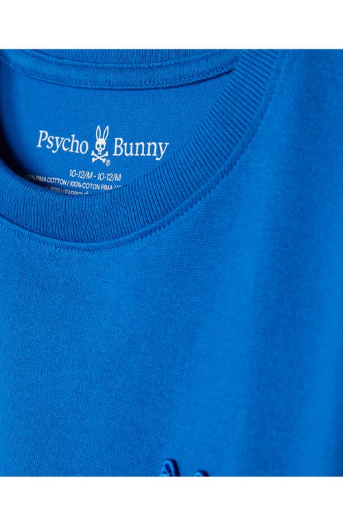 Shop Psycho Bunny Kids' Kingston Cotton T-shirt In Nautical Blue