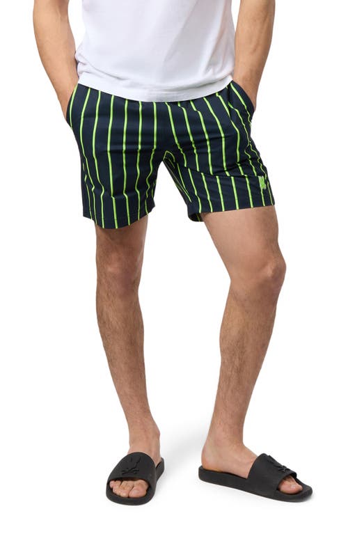 Alton Stripe Swim Trunks in Navy