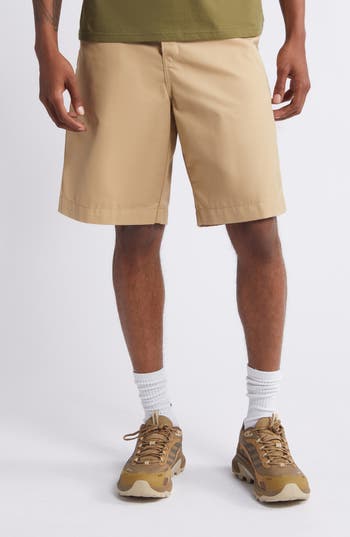 Carhartt Man Shorts & Bermuda Shorts Beige Size 33 Organic Cotton In Sable Rinsed