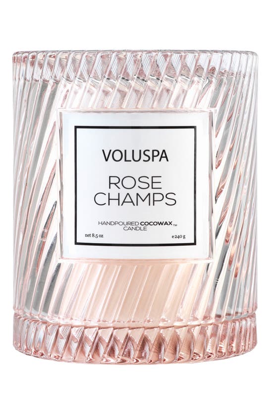 Voluspa Macaron Icon Cloche Cover Candle, 8.5 oz In Rose Champs