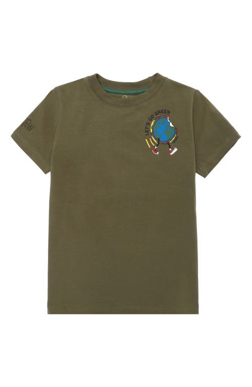 Shop The New Kids' Logan Go Green Cotton Graphic T-shirt In Ivy Green