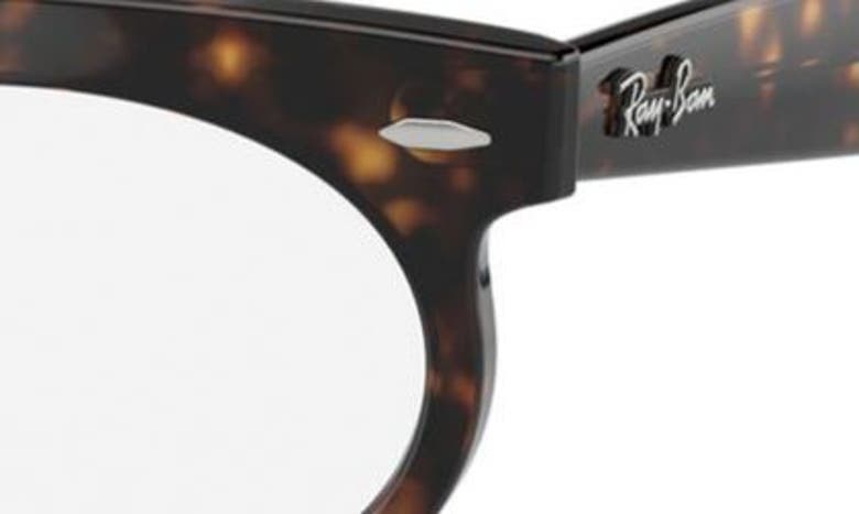 Ray Ban Wayfarer 53mm Polarized Oval Sunglasses In Havana
