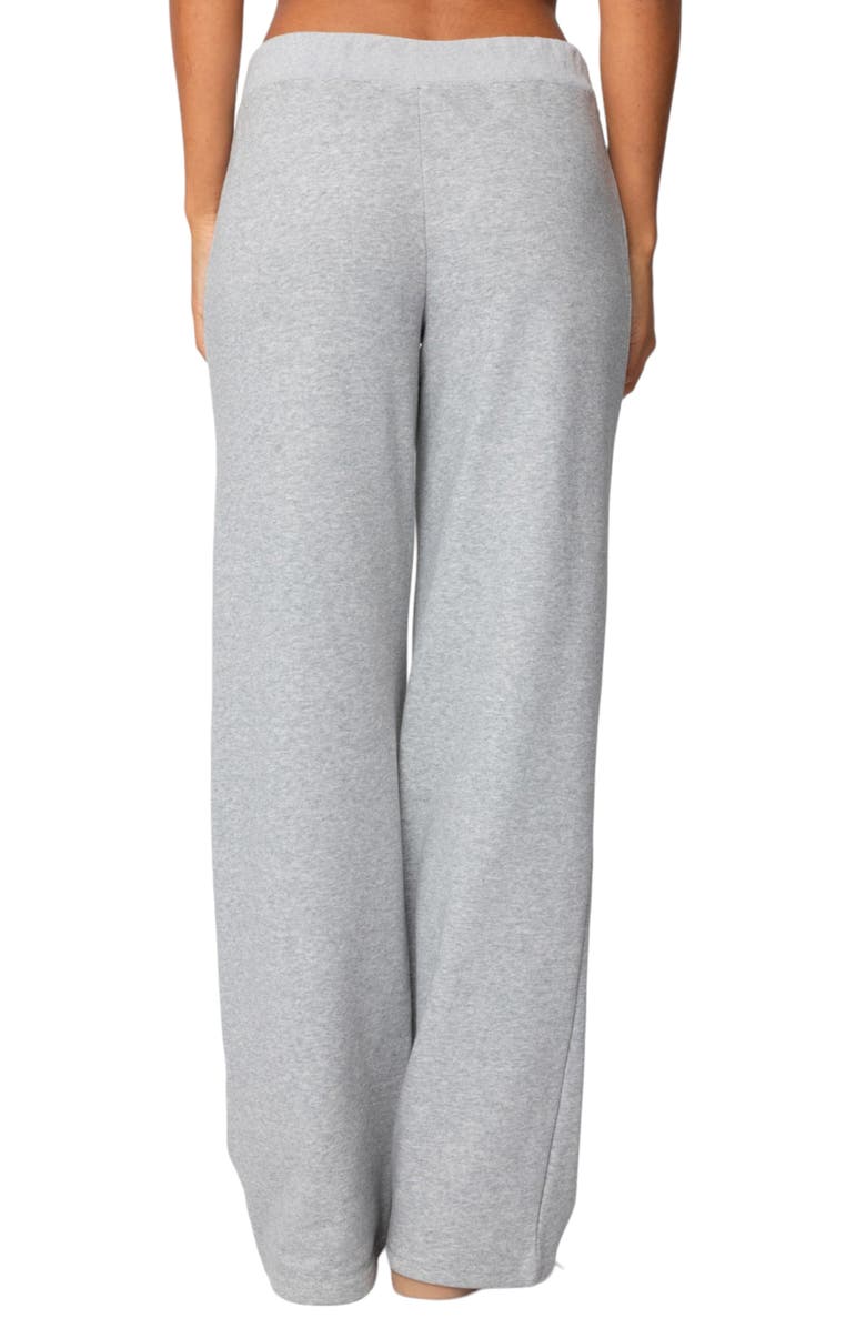 EDIKTED 06 Wide Leg Drawstring Sweatpants, Alternate, color, Grey Melange