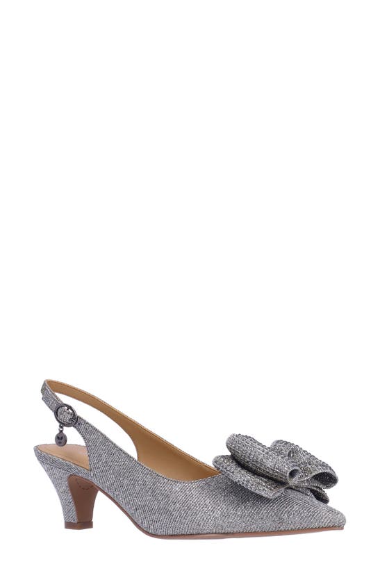 Shop J. Reneé Weslee Slingback Pointed Toe Pump In Pewter